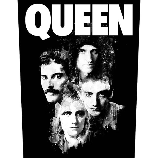 Queen Band Members Faces Back Patch Freddie Mercury Album XL DTG Printed Sew On