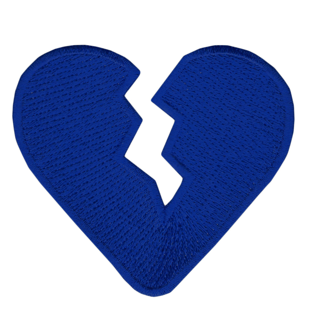 Broken Heart Embroidered Iron On Patch 