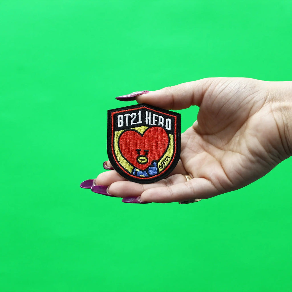 BT21 Hero Tata Patch BTS V Embroidered Iron On 
