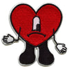 Un Verano Sad One Eyed Heart Patch Naughty Bunny Embroidered Iron On