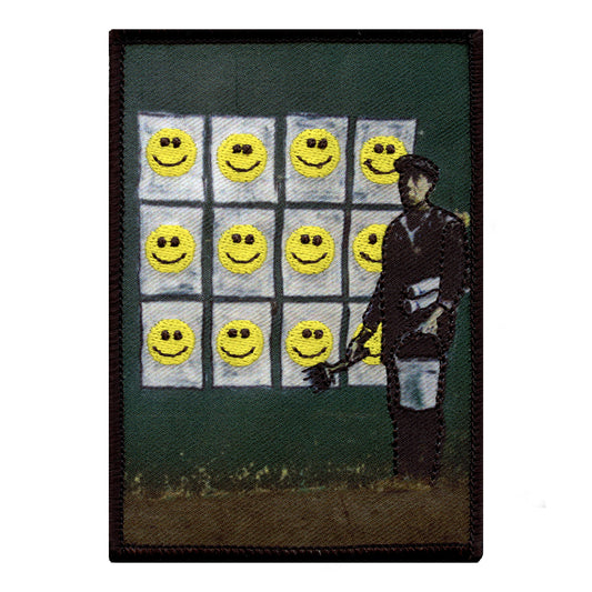Banksy Happy Face Posters Embroidered Iron On PhotoPatch 