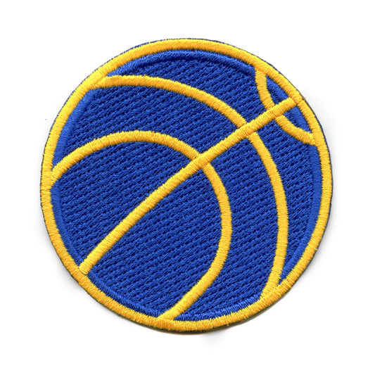 Basketball (Gold & Blue) Iron On Embroidered Patch 