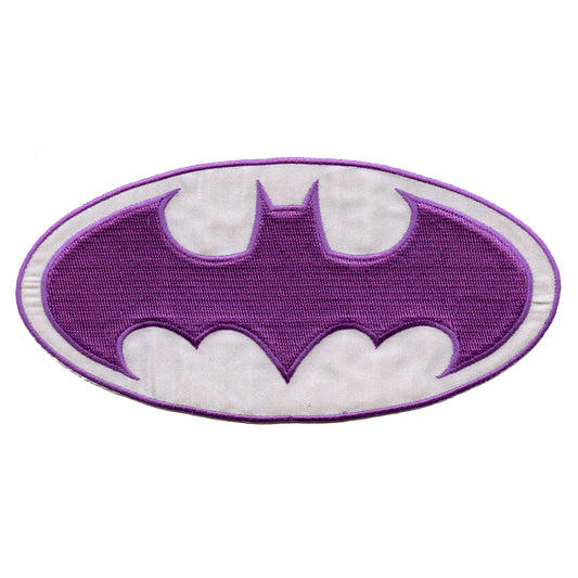 DC Comics Batgirl Purple Logo Embroidered Iron On Applique Patch - Large 