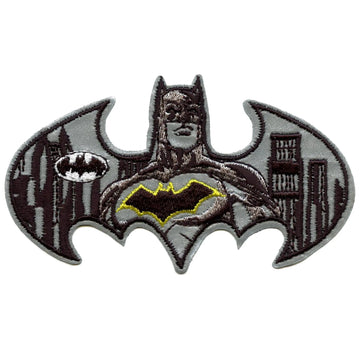 DC Comics Batman Grayscale Patch Hero Justice Dark Knight Embroidered Iron On