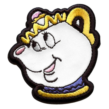 Disney Beauty And The Beast Mrs. Potts Patch Belles Tea Pot Sublimated Embroidery Iron On