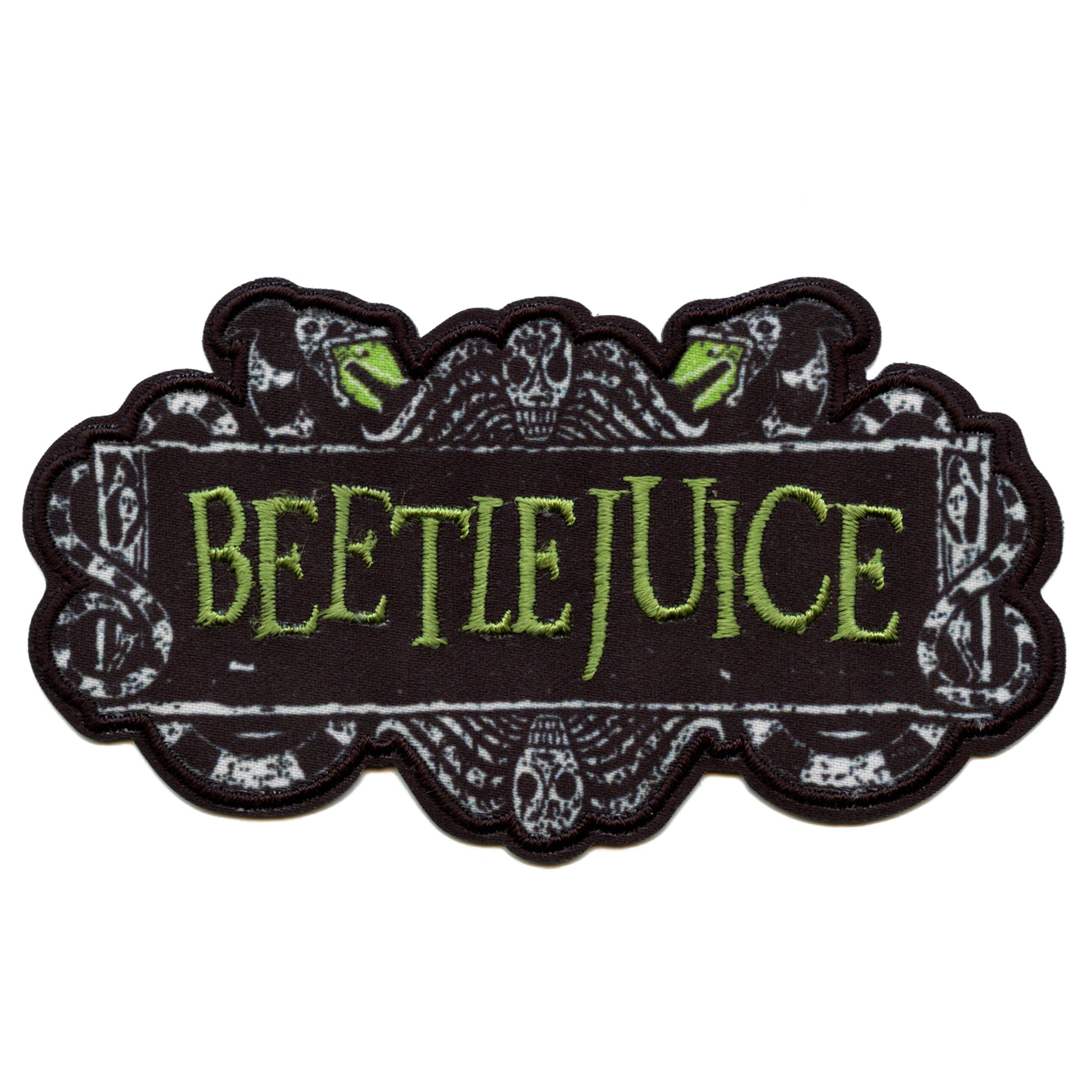 Beetlejuice Marquee Logo Patch Classic Movie Sublimated Iron On