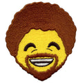 Big Afro Painter Artist Emoji Iron-On Embroidered Patch