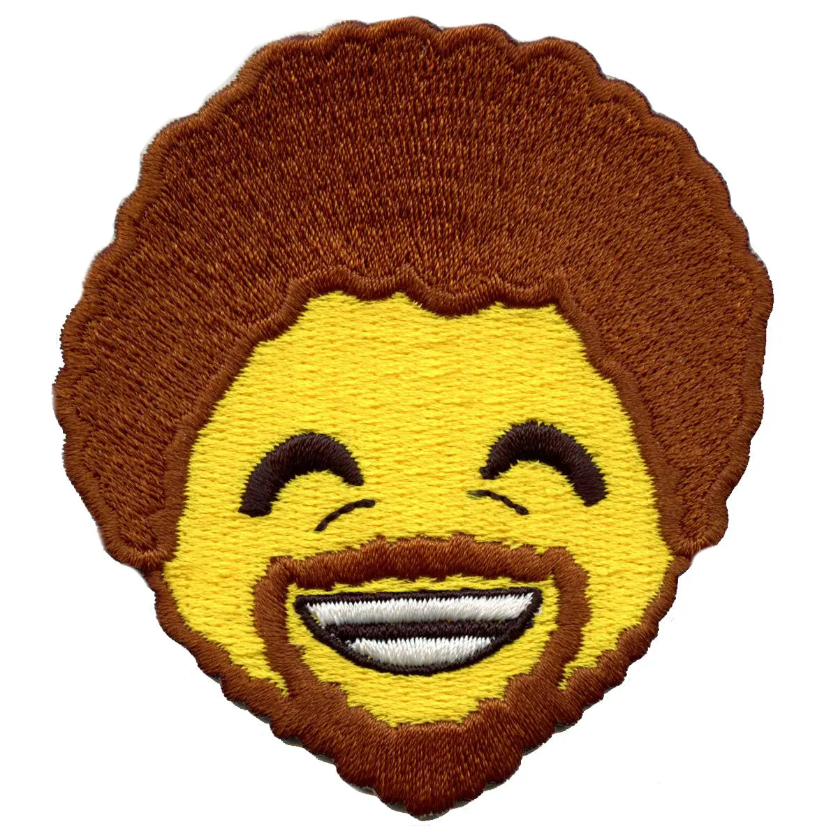 Big Afro Painter Artist Emoji Iron-On Embroidered Patch