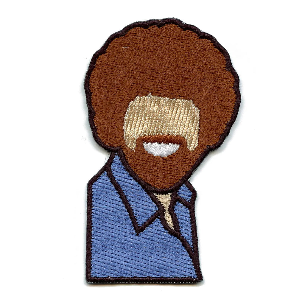 Big Afro Painter Artist Smiling Iron-On Embroidered Patch