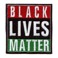 Black Lives Matter Pan-African Colors Box Logo Embroidered Iron On Patch