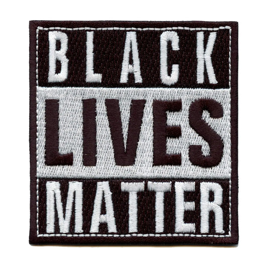 Black Lives Matter Box Logo Embroidered Iron On Patch 