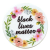 Black Lives Matter Floral Circle Embroidered Iron On FotoPatch 