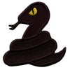 Black Mamba Snake Emoji Embroidered Iron On Patch 
