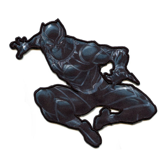 Marvel Avengers Black Panther Patch Jumping Battle Embroidered Iron On