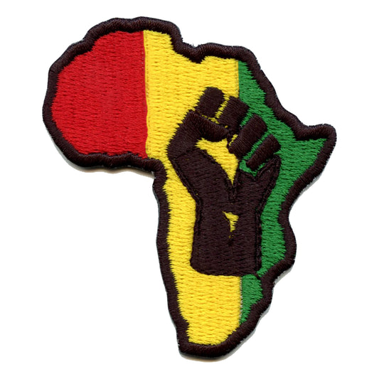 Black Lives Matter Fist In Africa Embroidered Iron On Patch 