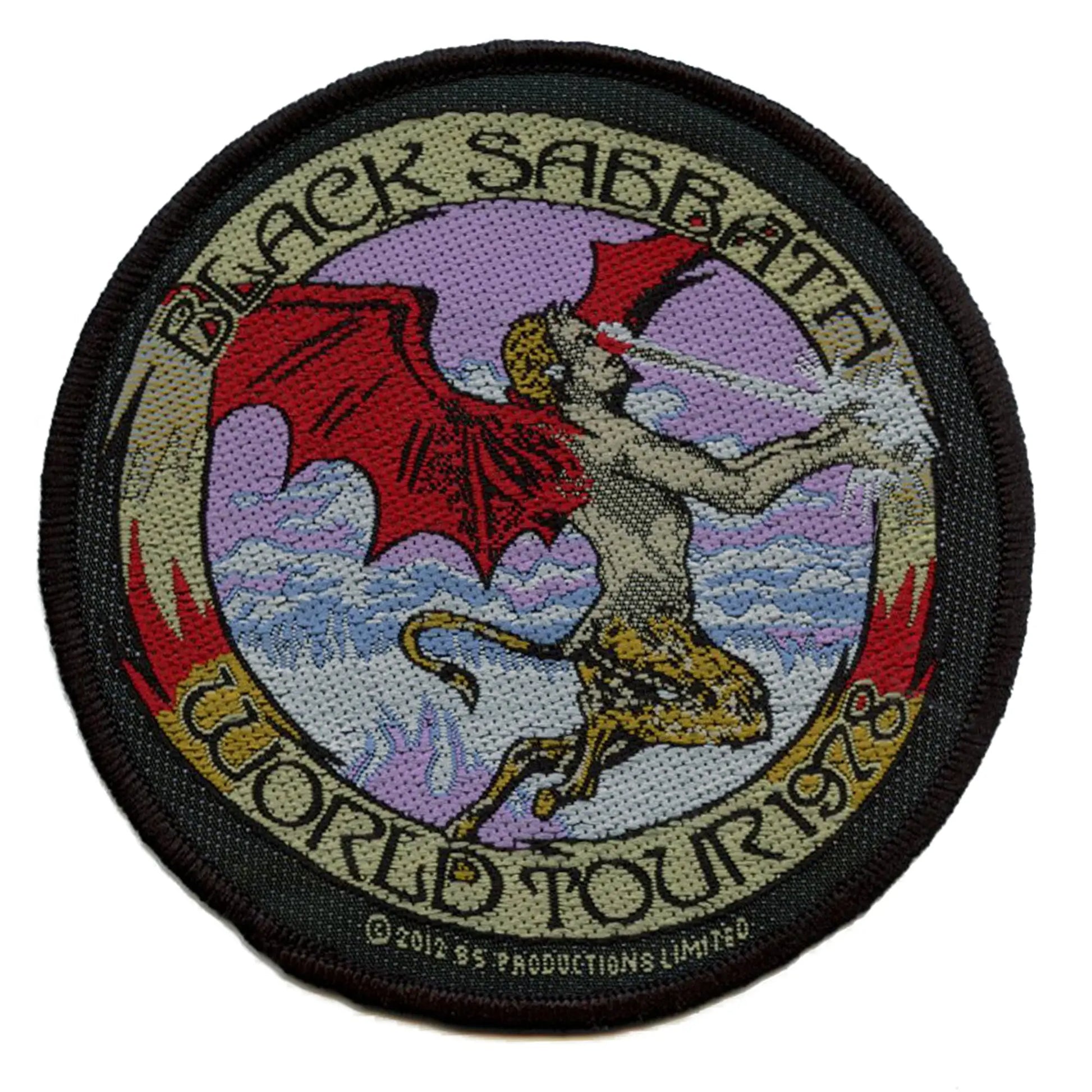 Black Sabbath The Satyrs Patch Flying Devil Round Woven Iron On