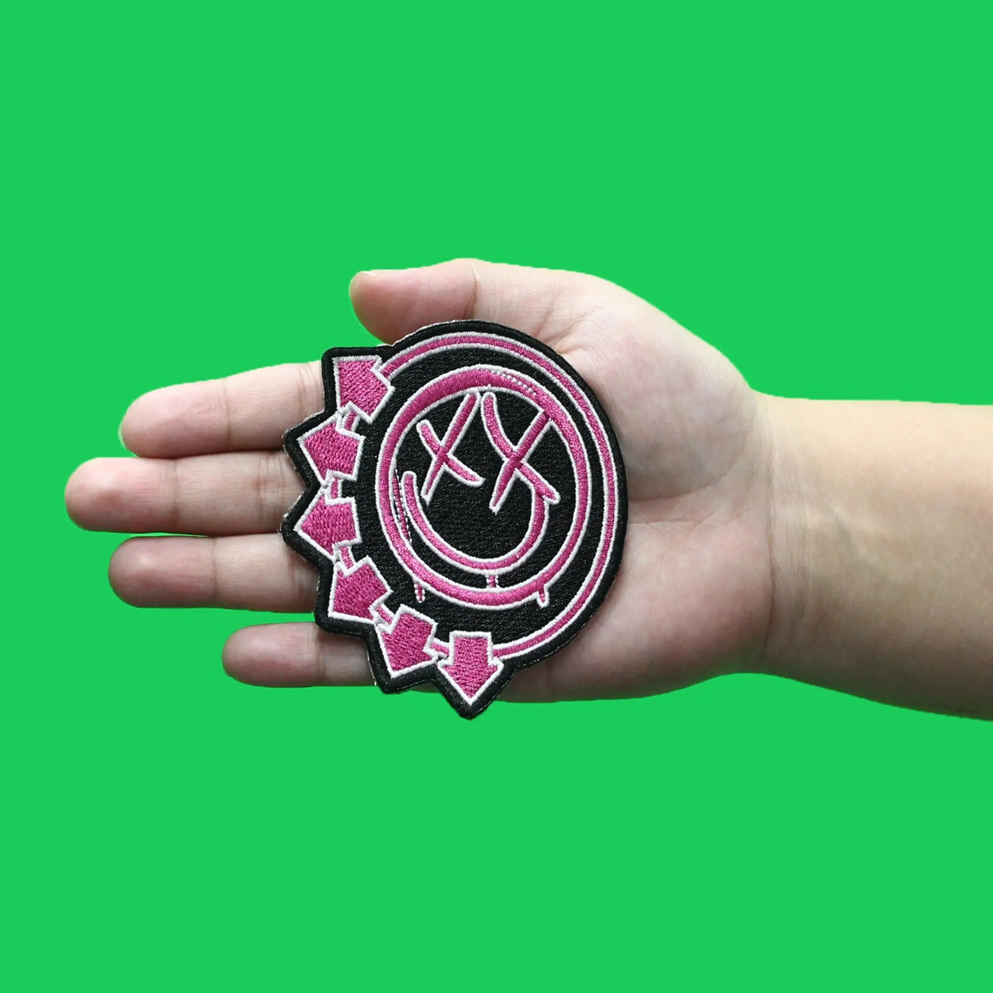 Blink-182 Smiley Album Art Patch Punk Rock Band Embroidered Iron