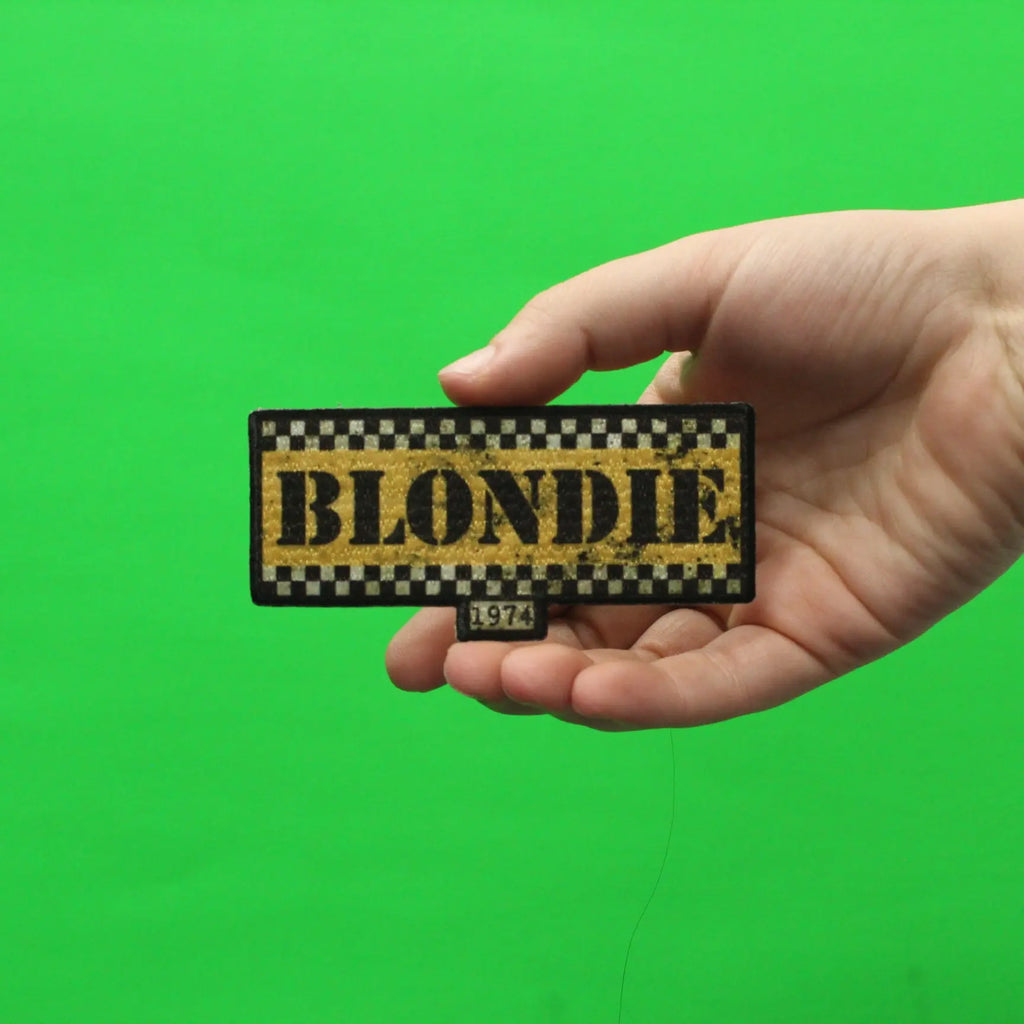 Blondie 1974 Taxi Box Logo Embroidered Iron On Patch 