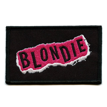 Blondie Pink Punk Logo Patch Women Rock Icon Embroidered Iron On