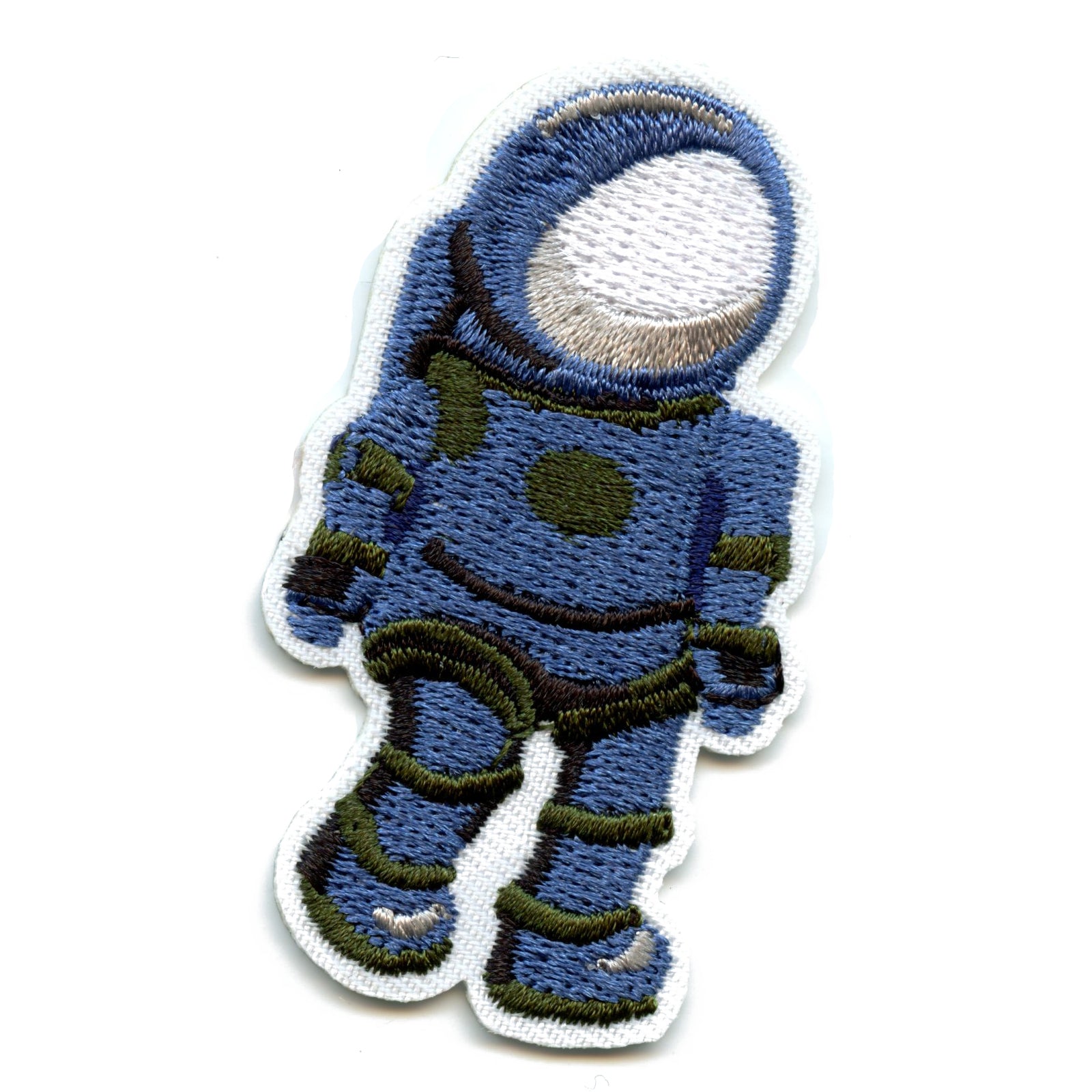 Small Blue Astronaut Embroidered Iron On Patch