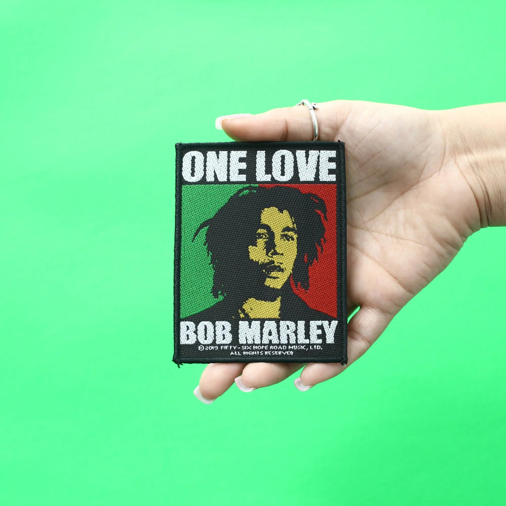 Bob Marley One Love Patch Rasta Reggae Artist Woven Iron On