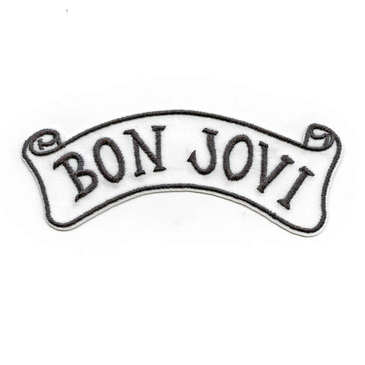 Bon Jovi Banner Logo Patch Script Tattoo Embroidered Iron On