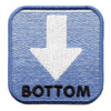 Bottom Arrow Tag Emoji Patch Pride Role Preference Embroidered Iron On 