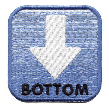 Bottom Arrow Tag Emoji Patch Pride Role Preference Embroidered Iron On 
