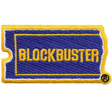 Blockbuster Iconic Ticket Logo Patch Video Rental Service Embroidered Iron On