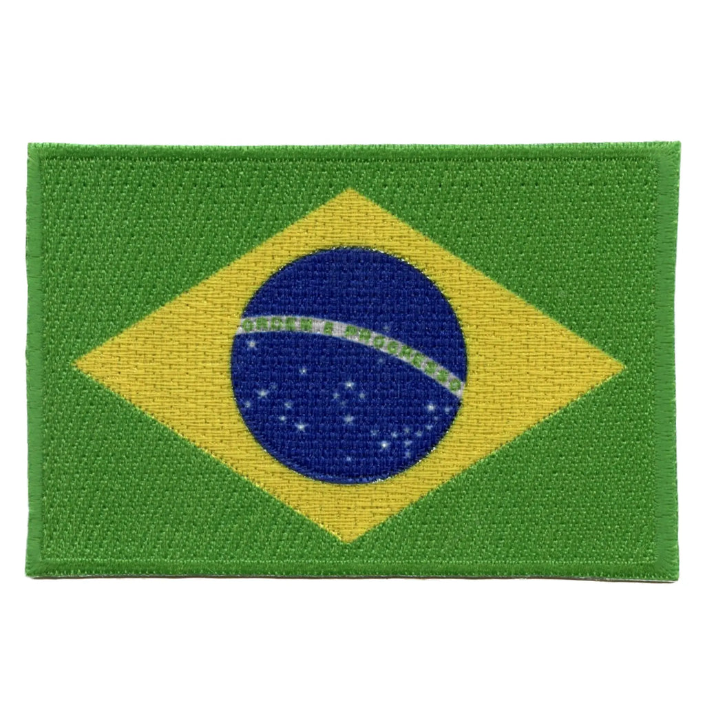Brazil Country Flag Patch South America Embroidered Iron On