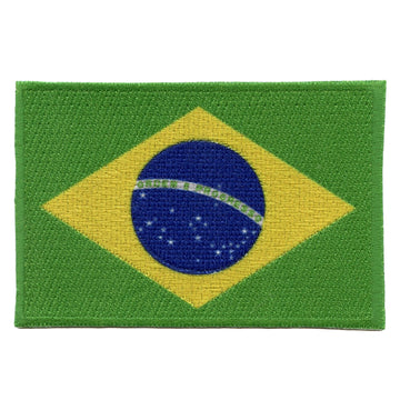 Brazil Country Flag Patch South America Embroidered Iron On 