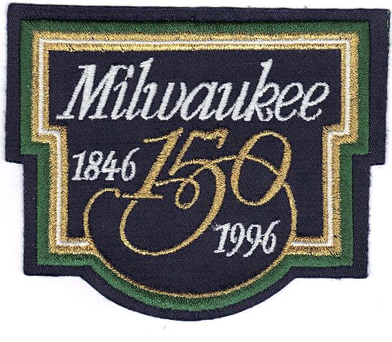 1996 City of Milwaukee Brewers 150th Anniversary Celebration Jersey Patch 
