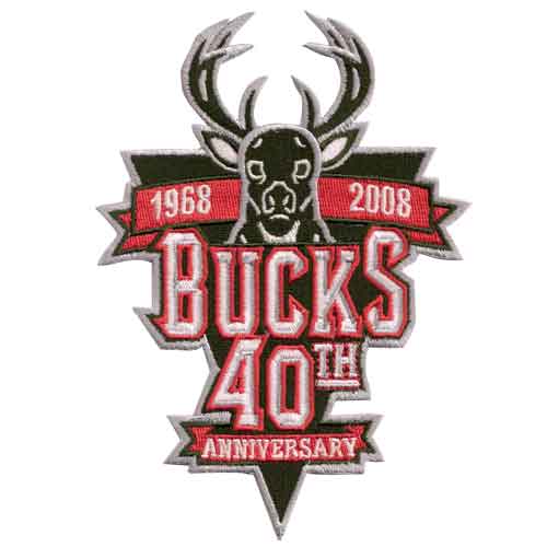 Milwaukee Bucks 40th Anniversary Logo Patch (2007-08) 