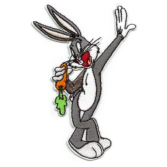 Official Bugs Bunny Standing With Carrot  Embroidered Iron On Patch 