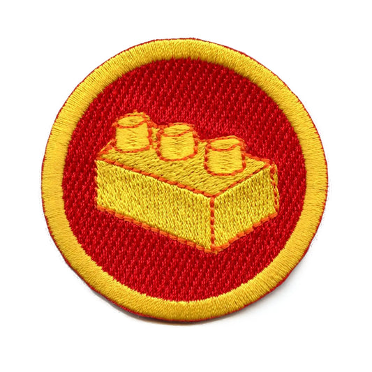 Puzzle Building Blocks Merit Badge Embroidered Iron-on Patch 