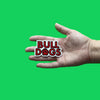 Bulldogs Paw Print Patch Football Fan Embroidered Iron On 