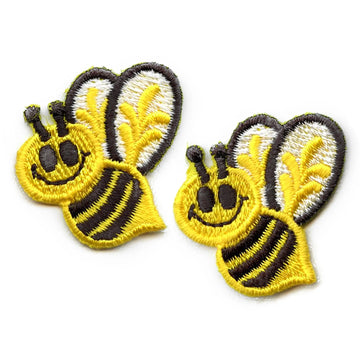 Bumble Bee Combo Small Embroidered Iron On Patches 