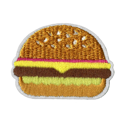 Burger Embroidered Applique Iron On Patch 