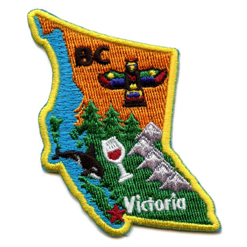 British Columbia Patch Canada Province Embroidered Iron On 
