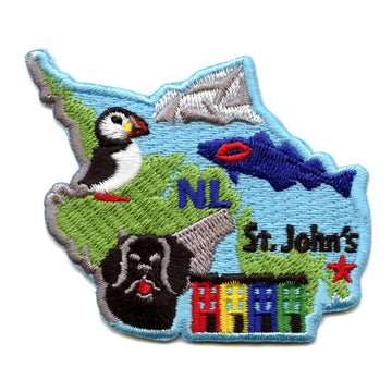 Newfoundland And Labrador Patch Canada Province Embroidered Iron On 