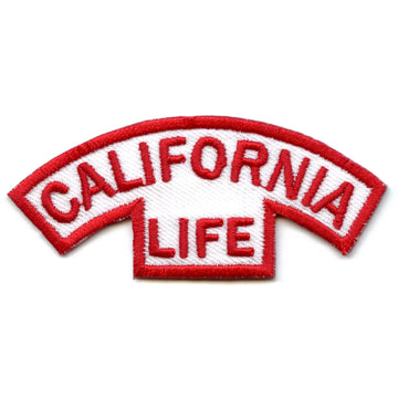 California Life Iron On Embroidered Patch 