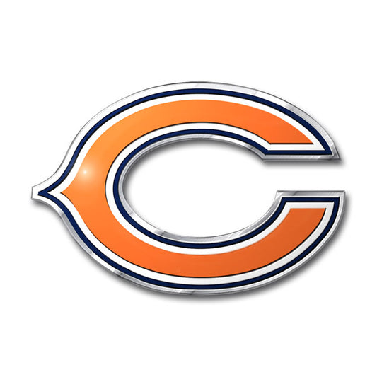 Chicago Bears Colored Aluminum Car Auto Emblem 