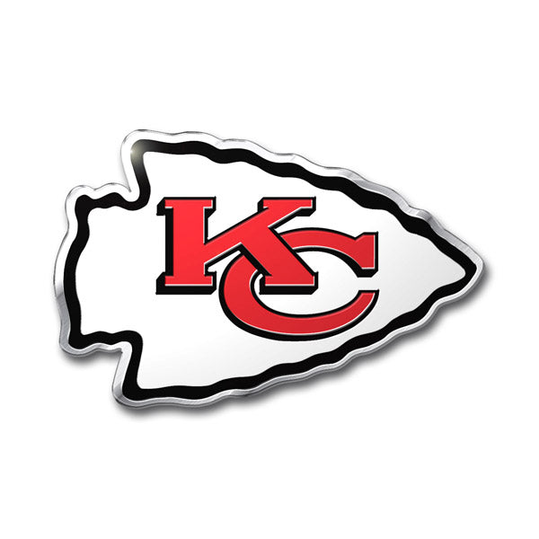 Kansas City Chiefs Colored Aluminum Car Auto Emblem 