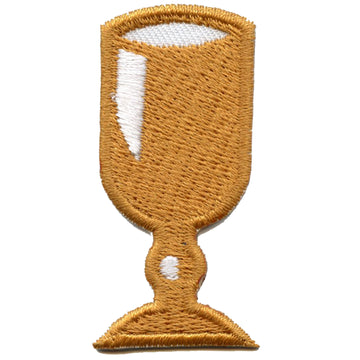 Golden Chalice Holy Grail Embroidered Iron On Patch 