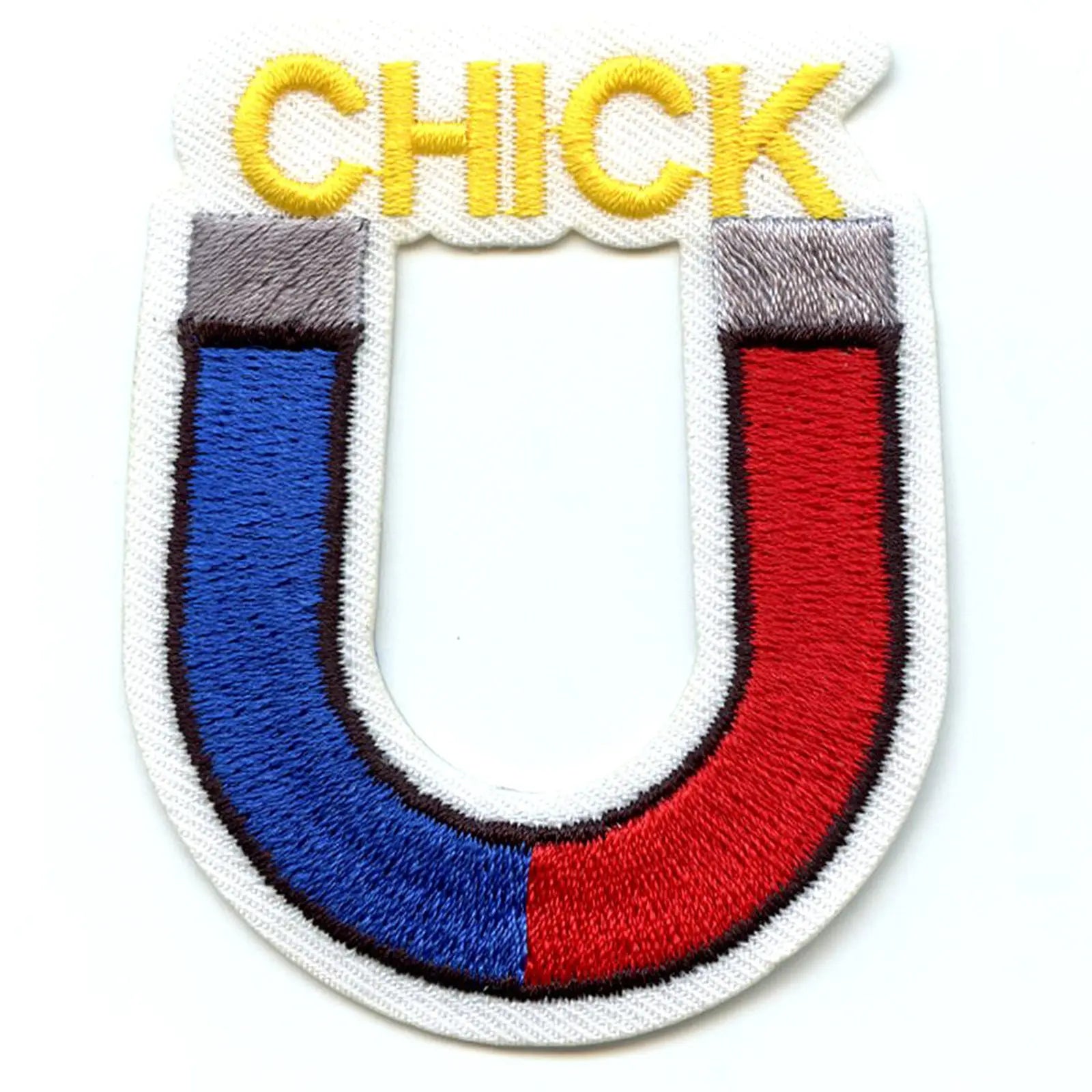 Chick Magnet Funny Embroidered Iron On Patch 