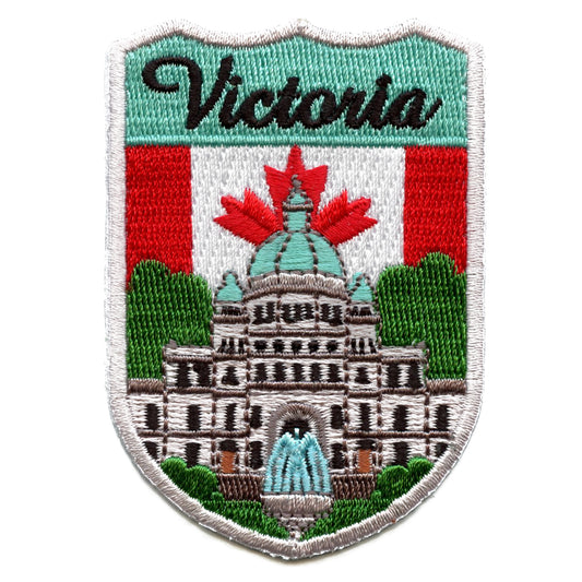 Canada Shield Patch Victoria Embroidered Iron On 