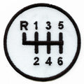 Car Manual Transmission Gearbox Logo Iron On Embroidered Patch