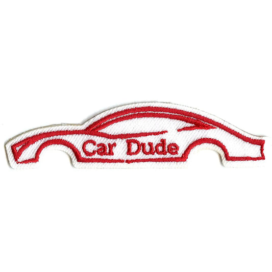 Car Dude Iron On Embroidered Patch 