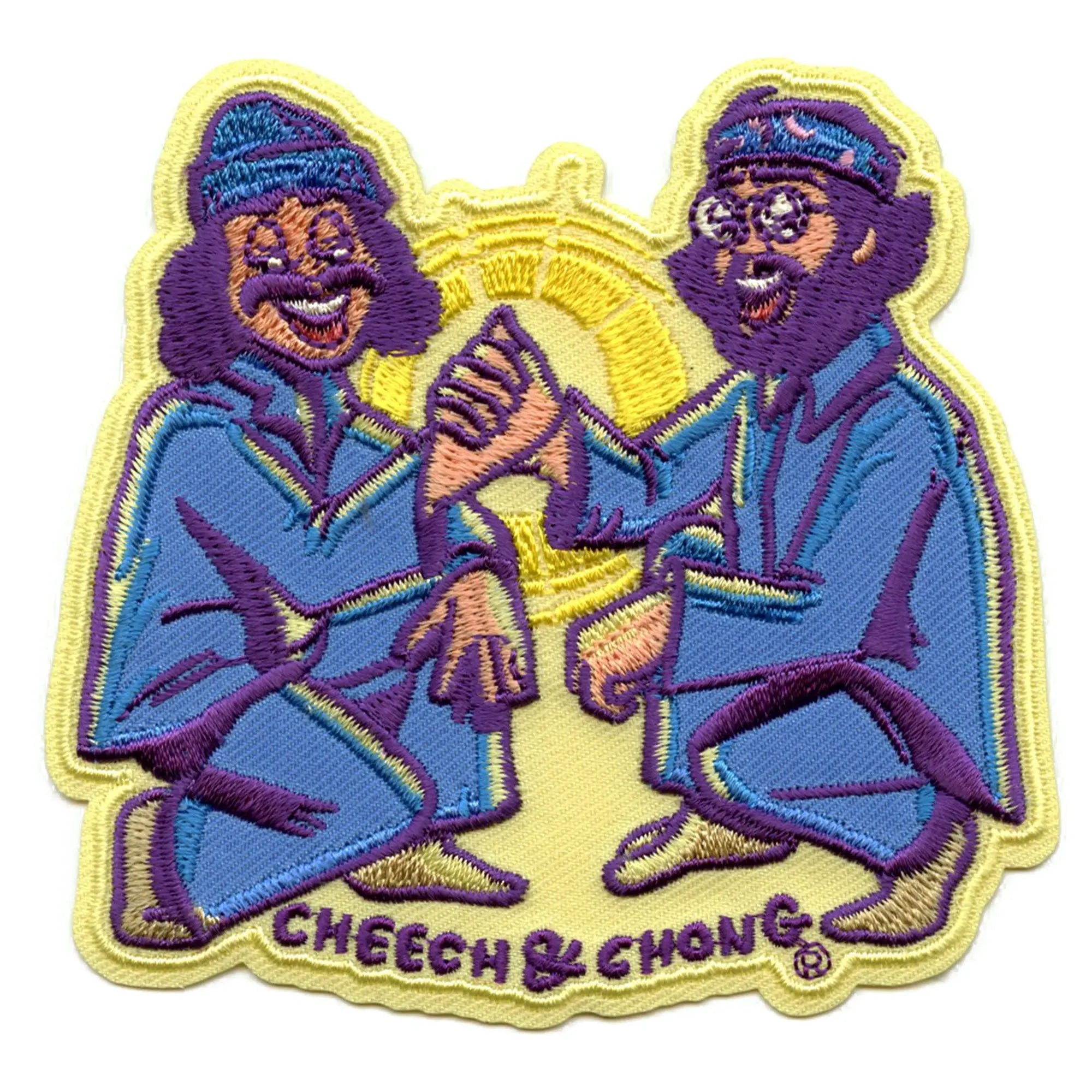 Cheech & Chong Handshake Patch Hippy Stoner Comedians Woven Iron On ...
