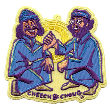 Cheech & Chong Handshake Patch Hippy Stoner Comedians Embroidered Iron On